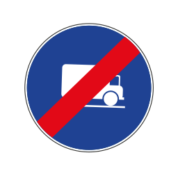 نهاية المسلك المخصص للمركبات المخصصة لنقل البضائع on vector.ma