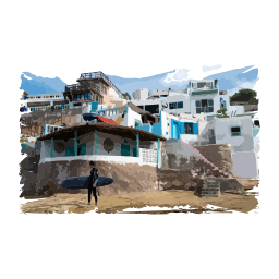 imsouane village vector illustration free download on vector.ma