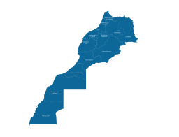 Map of Morocco with regions