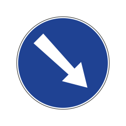 طريق اجباري يجب اتباع السهم on vector.ma