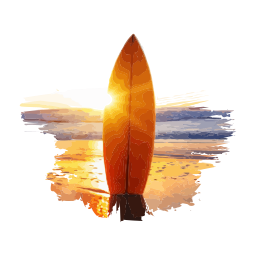 Surfing  vector illustration free download on vector.ma