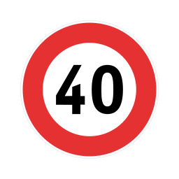 ممنوع تجاوز السرعة 40 on vector.ma